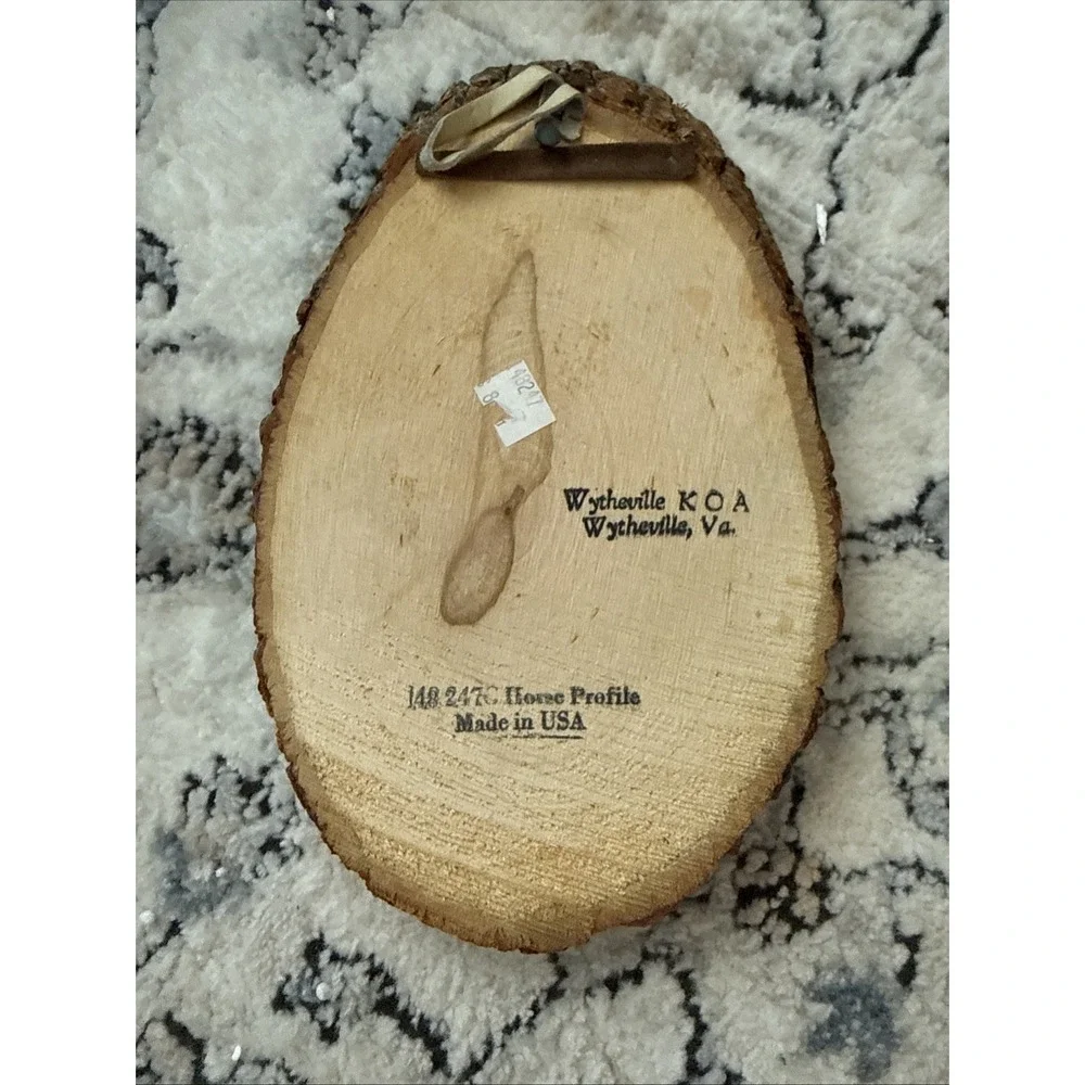 Horse Art Wood Slice Slab Plaque - As is